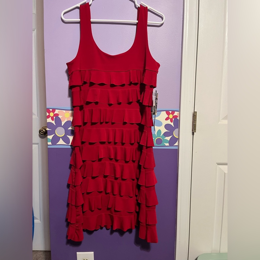 Ruffled Red Dress